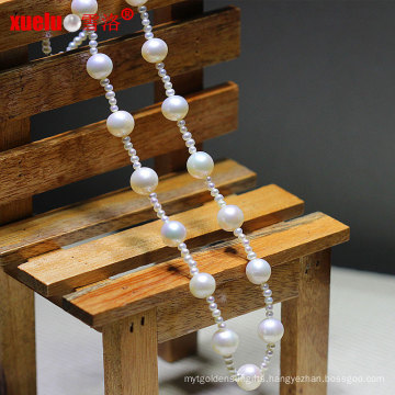 Fashion Latest Small Natural Freshwater Round Pearls Necklace Jewelry (E130093)